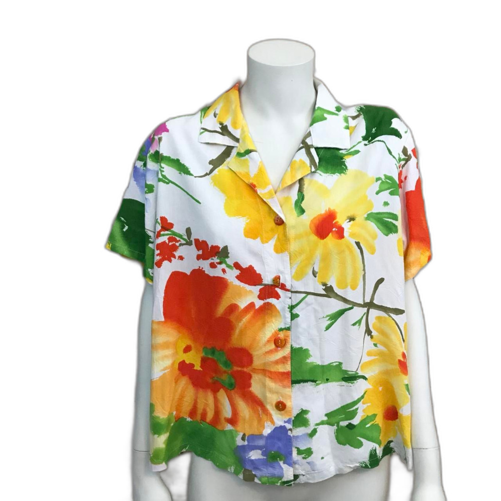 Jam’s World Floral Button Up Shirt | Women’s Medium Tropical Resort